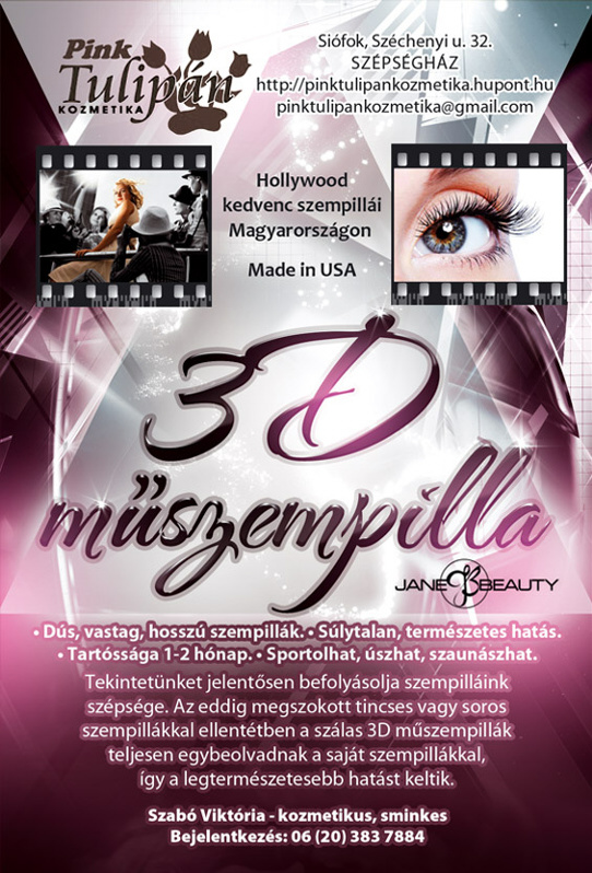 siofok kozmetika 3d muszempilla pink